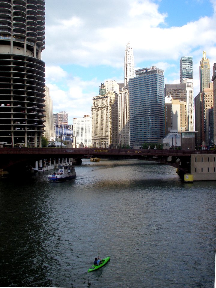 Kayak on the Chicago River, 2013-09-21