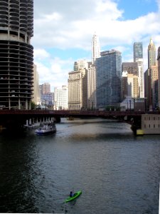 Kayak on the Chicago River, 2013-09-21