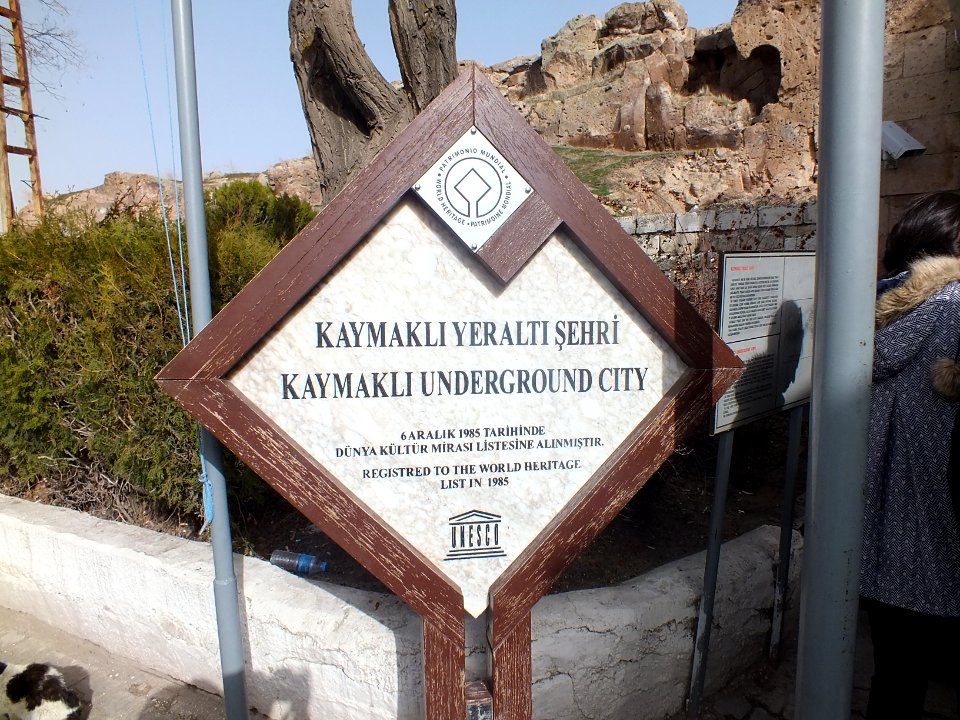 Kaymaklı Yeraltı Şehri tabela