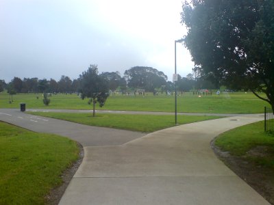 Keith Hay Park Cycleways Triangle Isection photo