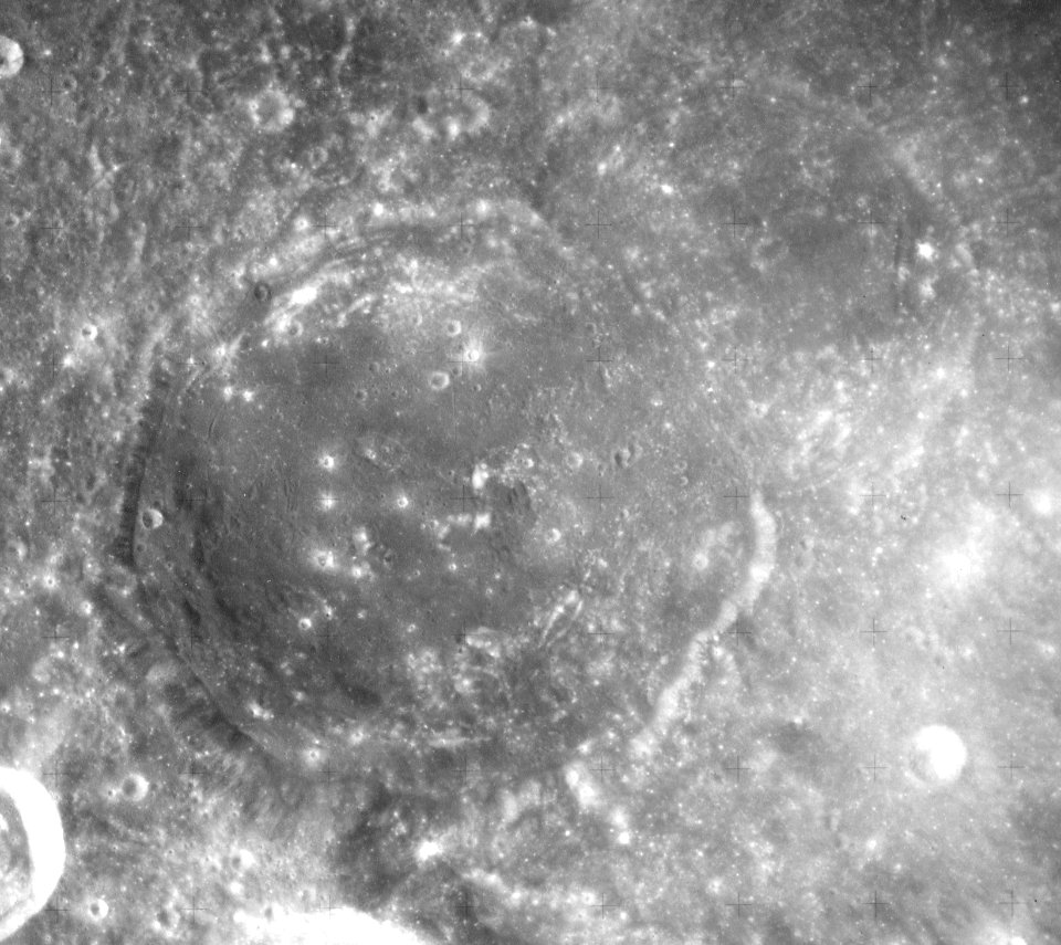 Keiss crater Widmannstatten crater AS17-M-2834