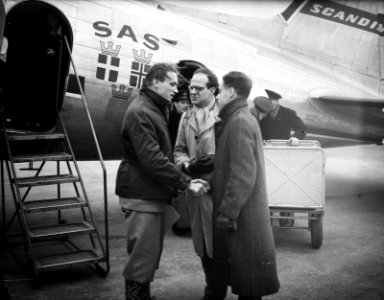 Kees Broekman terug op Schiphol uit Oslo. Lud. Sportief, Bestanddeelnr 934-6963
