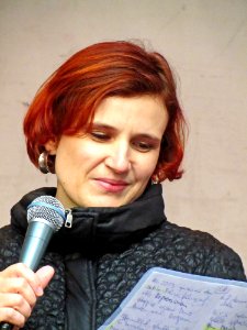 Katja Kipping 2014 Blockupy photo