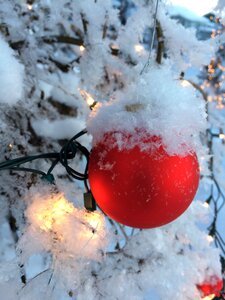 Christmas light snow