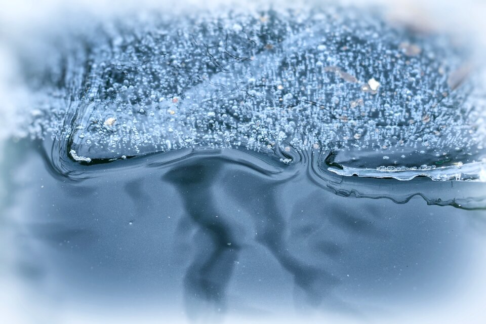 Winter the melting of the spring