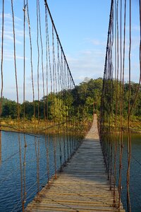 Perspective travel footbridge photo