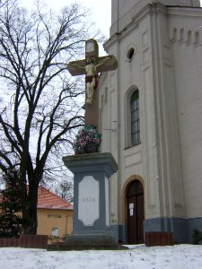 Kaposhomok, kőkereszt
