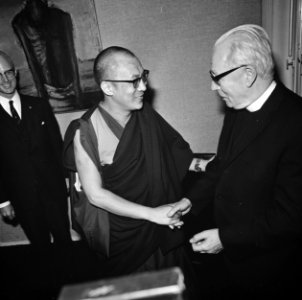 Kardinaal Alfrink ontvangt Dalai Lama, Bestanddeelnr 926-7356