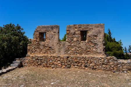 Karababa castle, structure, Chalkida, Greece