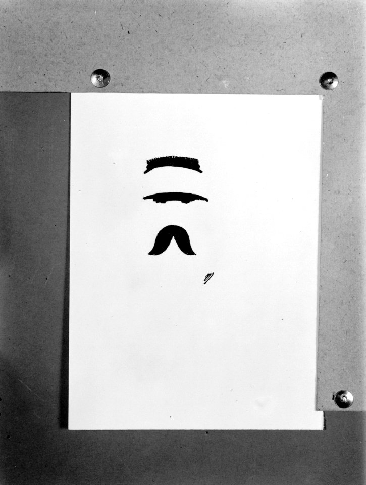 Karikatuur in minimalistische stijl van van Józef Klemens Piłsudski, Bestanddeelnr 190-0618
