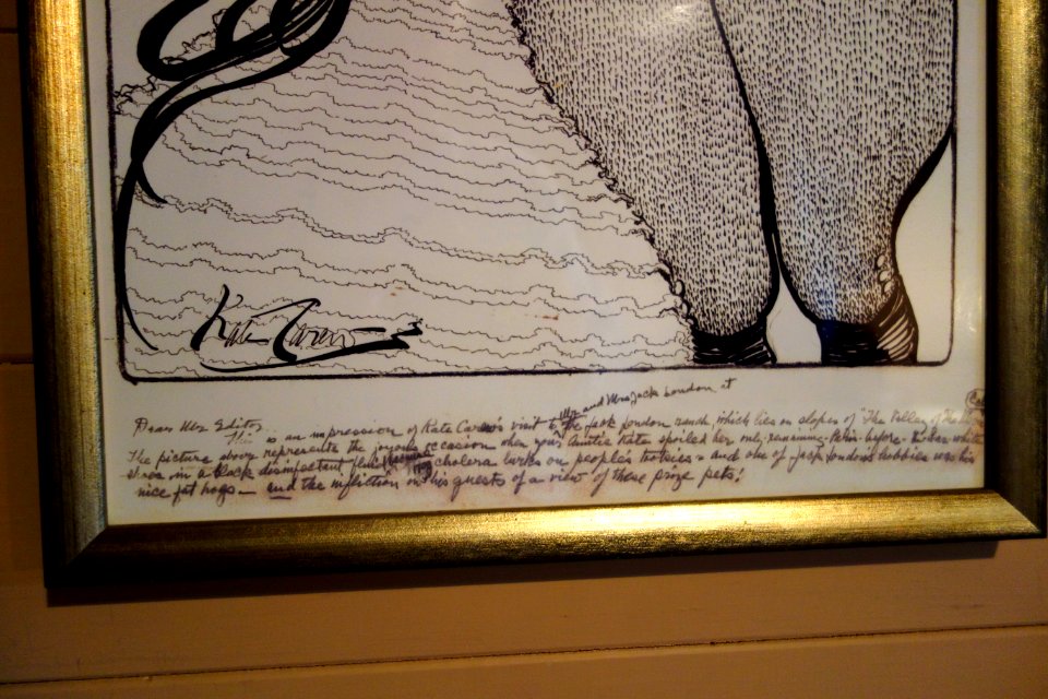 Kate Carew's visit to Mr. and Mrs. Jack London, inscription - Jack London's Cottage - DSC03900