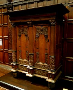 Kast (cupboard), Netherlands, second half of 17th century, oak with ebony inlay - Cincinnati Art Museum - DSC04434