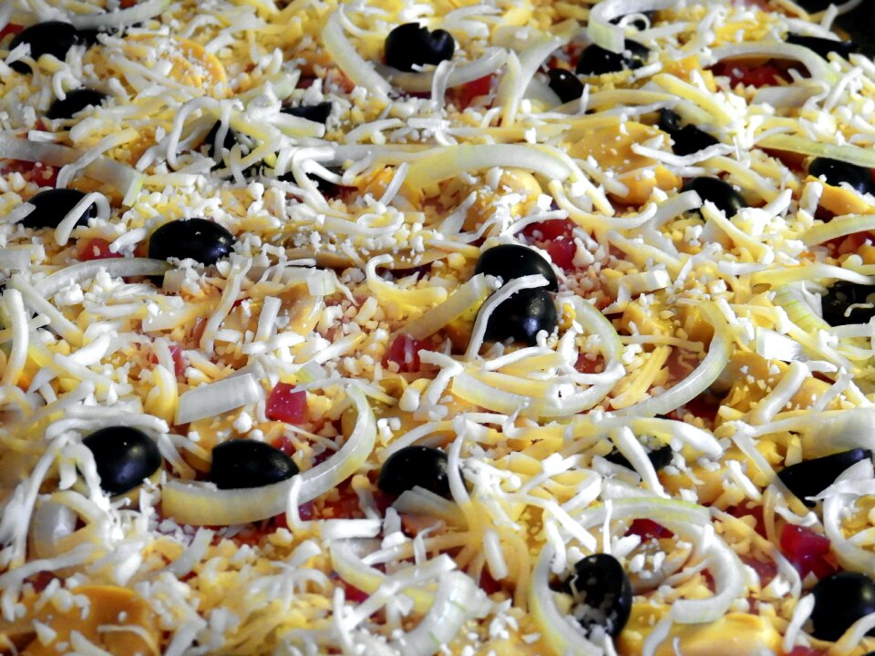 Pizza topping delicious cheese