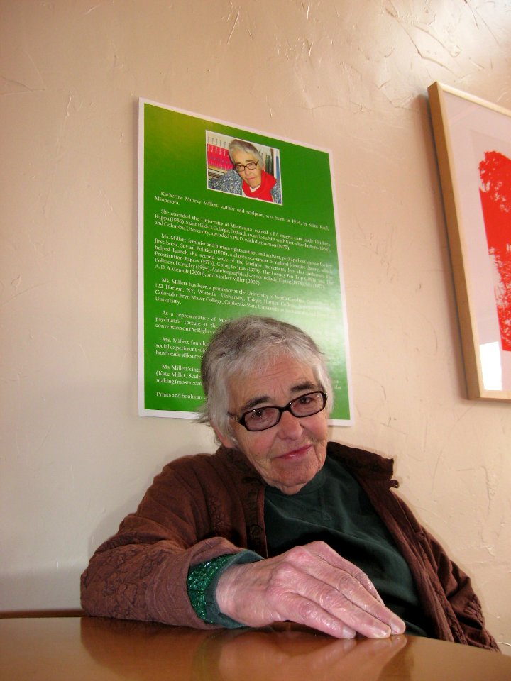 Kate at her art show at Baby Cakes in April 2011