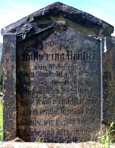 Katherina Rentzel tombstone, Spring Hill Cemetery, Pittsburgh