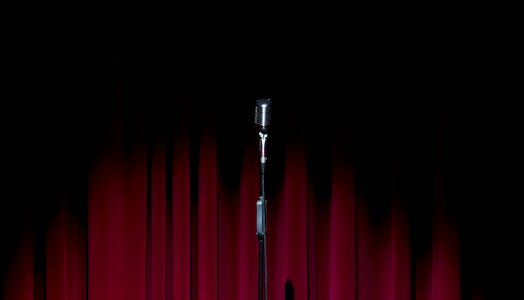 Old microphone red theater