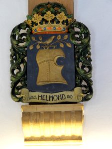 Kasteel Helmond, interieur, voorm. raadszaal, eerste wapen gemeente Helmond 1813