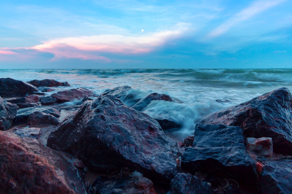 Wave sea water in the sand