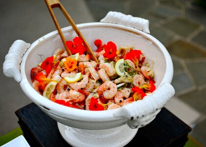 Shrimp salad food seafood