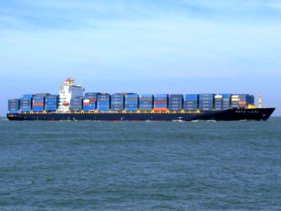 Kota Laju p08 approaching Port of Rotterdam, Holland 19-Apr-2007