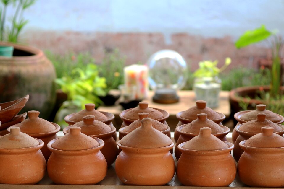 Creativity pottery baked clay