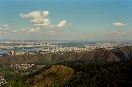Krasnoyarsk view from Krasnoyarskie Stolby park 2020-08