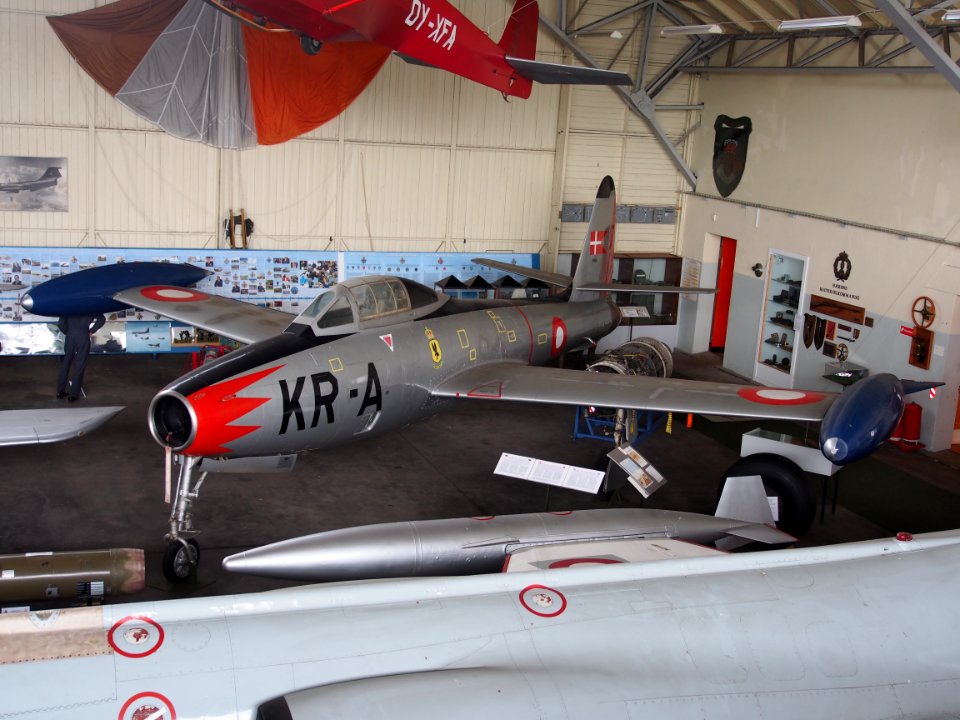 KR-A F-84 Thunderjet used by the Danish Air Force in Aalborg Forsvars- og Garnisonsmuseum, pic3