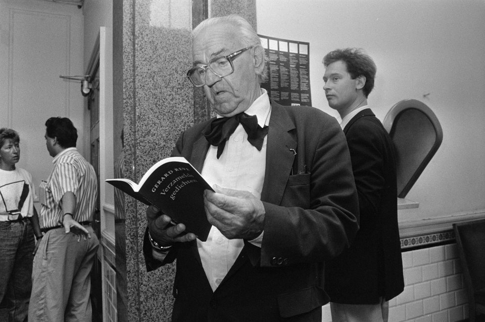 Kort geding Gerard Reve tegen uitgeverij Van Oorschot. Geert van Oorschot met bo, Bestanddeelnr 934-0296