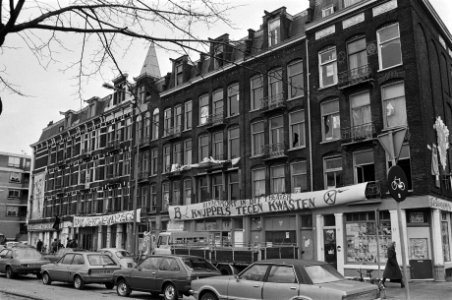 Kraakpanden De Blaaskop bij WibautstraatBlasiusstraat in Amsterdam met divers, Bestanddeelnr 931-8927