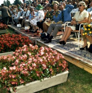 Koninklijke Familie bij viering Regeringsjubileum in Tilburg Koninklijk Paar, Bestanddeelnr 254-9329