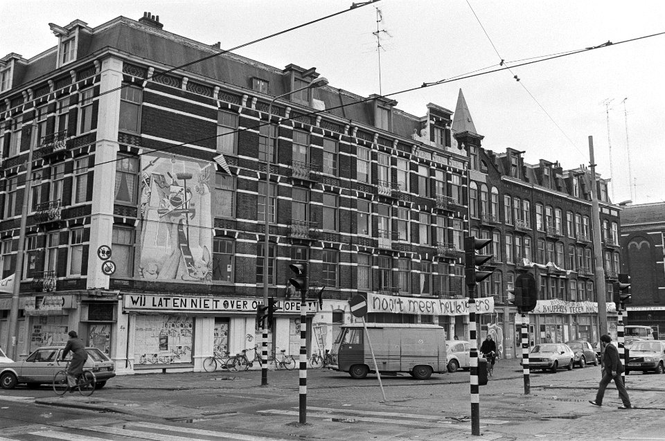 Kraakpanden De Blaaskop bij WibautstraatBlasiusstraat in Amsterdam met divers, Bestanddeelnr 931-8926