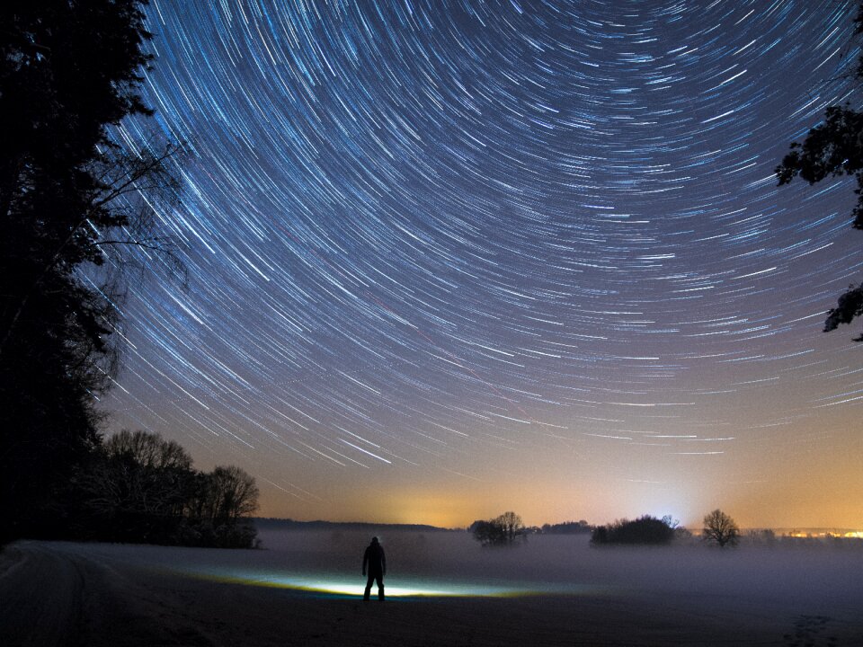 Light sky starry sky