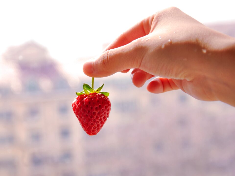 Strawberry hand fruit