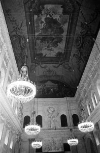 Koninklijk Paleis op de Dam na de restauratie. Plafondschildering in de Burgerza, Bestanddeelnr 921-2833