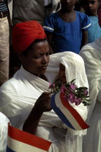 Koninklijk Paar en Prinses Beatrix en Prins Claus in Ethiopie bevolking Ethiopi, Bestanddeelnr 254-8875