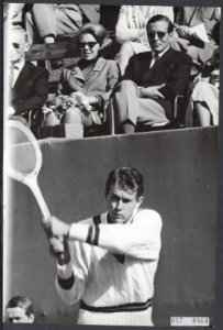 Koninklijk huis, prinsessen, prinsen, toeschouwers, tennis, Beatrix, prinses, Cl, Bestanddeelnr 017-0864