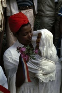 Koninklijk Paar en Prinses Beatrix en Prins Claus in Ethiopie bevolking Ethiopi, Bestanddeelnr 254-8874