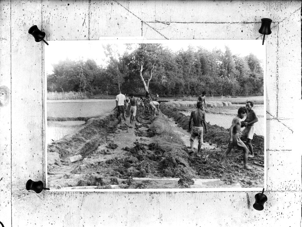 Konvooi door het KNIL-bataljon Infanterie I naar Wonogiri. Wegversperringen en, Bestanddeelnr 903-2394