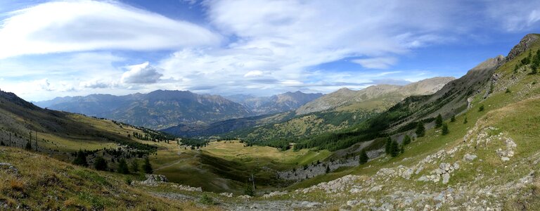 Southern alps barcelonette panoramic photo