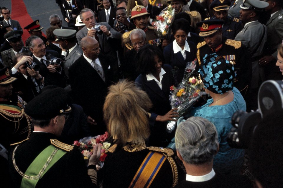 Koninklijk Paar en Prinses Beatrix en Prins Claus in Ethiopie Koninklijke Famil, Bestanddeelnr 254-8868