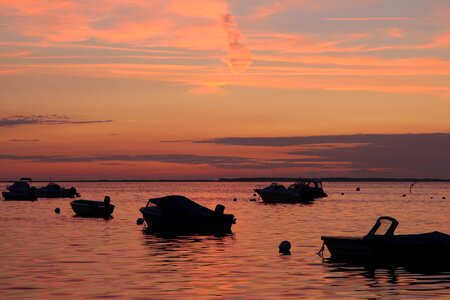 Sunset romantic sea photo