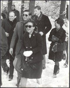 Koninklijk huis, prinsessen, sneeuw, bossen, Margriet, prinses, Bestanddeelnr 018-1187
