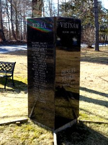 Korean War, Vietnam War, and Desert Storm Memorial - Monterey Veterans Memorial Park - Monterey, MA - DSC07360