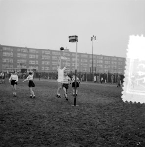 Korfbal Blauw-Wit tegen Archipel, eerste doelpunt Archipel, Bestanddeelnr 907-4318