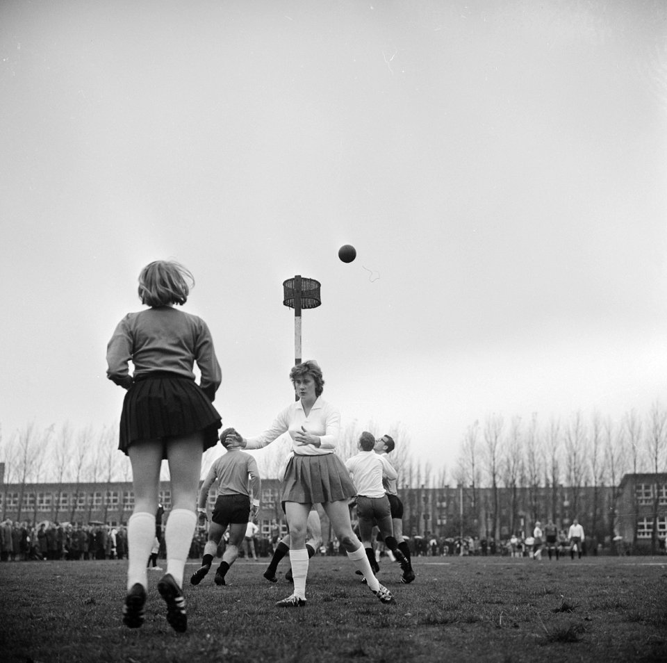 Korfbal Ons Eibernest tegen Westerkwartier, spelmoment, Bestanddeelnr 917-0505