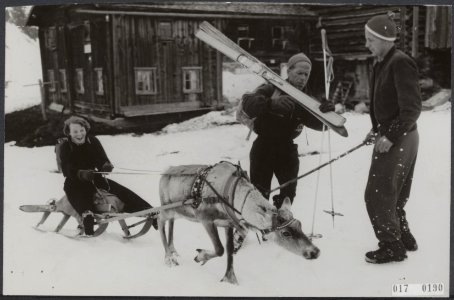 Koninklijk huis, prinsessen, sneeuw, skien, sleeen, Beatrix, prinses, Bernhard, , Bestanddeelnr 017-0190