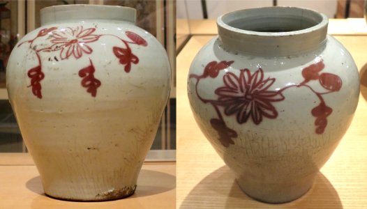Korean jar with chrysanthemum design, Joseon dynasty, Honolulu Museum of Art 2233.1