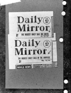 Kop van Engels dagblad Daily Mirror, Bestanddeelnr 909-0234