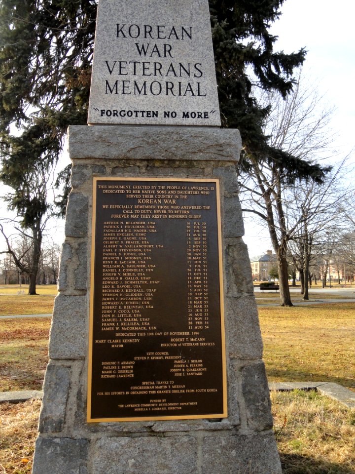 Korean War Veterans Memorial - Lawrence, MA - DSC03629