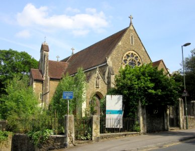 Korean Presbyterian Church (formerly St Charles Borromeo RC Church), Heath Road, Weybridge (NHLE Code 1189164) (June 2015) (3)